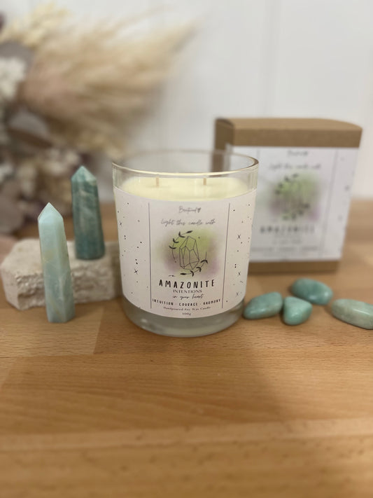 Crystal Intention Candle - Amazonite