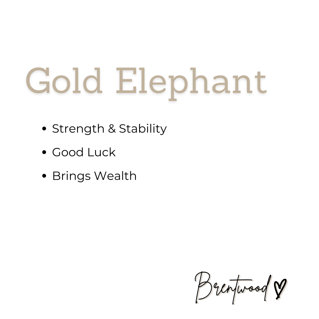 Gold Elephant | Strength | Aroma Bracelet